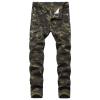 DGKaxiyaHM Men's Stretch Camo Biker Casual Pants Elastic Waist Regular Fit Camouflage Trousers Distressed Washed Cargo Pants (Army Green,40.00,5,OZ) view 1
