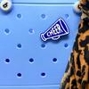 BOGLETS - Cheerleading Charm Compatible with Bogg Bags - Decorative Charm for Bogg Bags & Other Tote Bags (Blue Megaphone) view 3