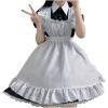 XUNRYAN Women's Two Pieces Outfits Cute Maid Dress with Apron Fancy Dresses Halloween Costume Lolita Dress Ball Gown Black view 1