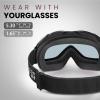 OutdoorMaster Ski Goggles OTG - Over Glasses Ski/Snowboard Goggles for Men, Women & Youth - 100% UV Protection (Blackframe Bluelens VLT80%) view 2