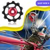 11T Aluminum Sealed Bearing Rear Derailleur Pulley 1.65x1.65x0.2 Inch Bike Guide Roller Pulley Ceramic Bearings Bicycle Derailleur Accessories for Most of Rear Derailleur on The Market view 2