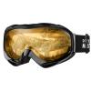 OutdoorMaster Ski Goggles OTG - Over Glasses Ski/Snowboard Goggles for Men, Women & Youth - 100% UV Protection (Blackframe Orangelens VLT65%) view 1