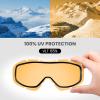 OutdoorMaster Ski Goggles OTG - Over Glasses Ski/Snowboard Goggles for Men, Women & Youth - 100% UV Protection (Blackframe Orangelens VLT65%) view 4