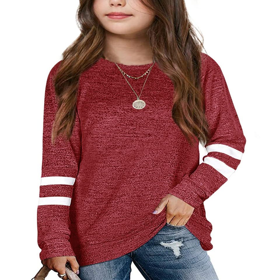 Apbondy Girls Merry Christmas Reindeer Shirts Xmas Ugly Sweatshirts Funny Pullover Tops Red