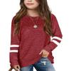 Apbondy Girls Merry Christmas Reindeer Shirts Xmas Ugly Sweatshirts Funny Pullover Tops Red