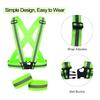 UNYNY 2 Pack Large Size Adjustable Running Reflective Vests, High Visibility Safety Reflective Gears and 2 Pack Reflective Gear Wristbands for Night Running, Biking,Hiking,Jogging and Dog Walking view 3