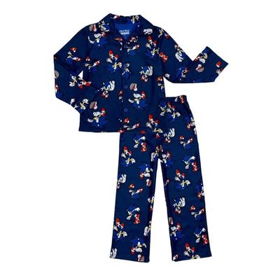 Komar Kids Sonic The Hedgehog Boy's 2-Piece Fleece Pajama Set, Navy, 8