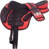 WILD RACE Freemax Saddle Treeless Saddle with Matching Girth (15", Red) view 1