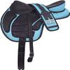 WILD RACE Freemax Saddle Treeless Saddle with Matching Girth (14", Turquoise) view 1
