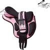 WILD RACE Freemax Saddle Treeless Saddle with Matching Girth (12'', Pink) view 2