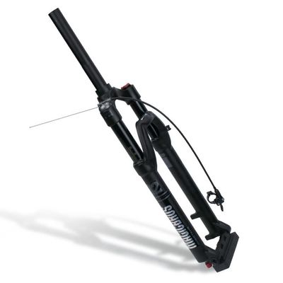 HSQMA 26/27.5/29 Inch Mountain Bike Suspension Forks Travel 80mm Air Fork Rebound Adjust Thru Axle Bike Front Fork 1-1/8'' Straight/Tapered Romete Lockout