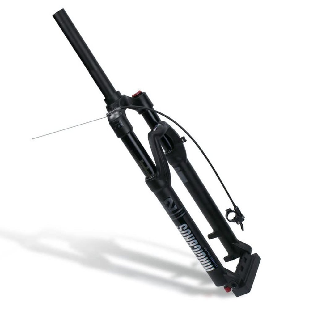 HSQMA 26/27.5/29 Inch Mountain Bike Suspension Forks Travel 80mm Air Fork Rebound Adjust Thru Axle Bike Front Fork 1-1/8'' Straight/Tapered Romete Lockout