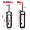 HSQMA 26/27.5/29 Inch Mountain Bike Suspension Forks Travel 80mm Air Fork Rebound Adjust Thru Axle Bike Front Fork 1-1/8'' Straight/Tapered Romete Lockout view 2