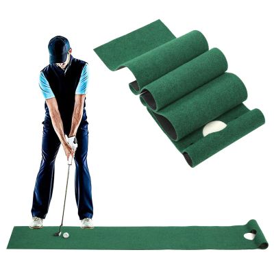Alvinlite Golf Putting Green Mat Golf Putting Turf Golf Hitting Mat Golf Putting Practice Mat for Driving, Chipping Practice(64x12inch)