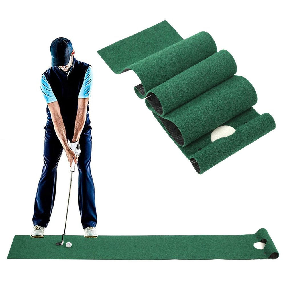 Alvinlite Golf Putting Green Mat Golf Putting Turf Golf Hitting Mat Golf Putting Practice Mat for Driving, Chipping Practice(64x12inch)
