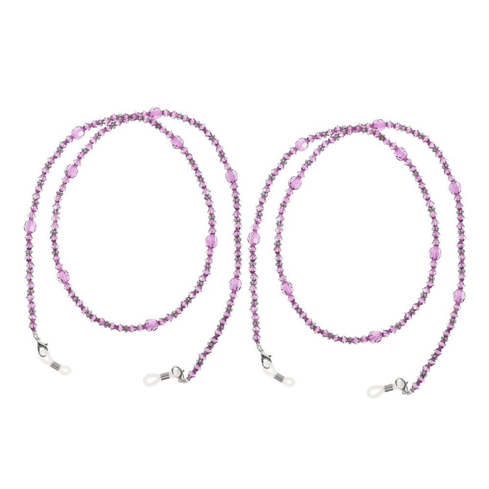Ciieeo 2pcs Handmade Beading Chain Glasses Holder Hanging Neck Chain for Glasses Stylish Eyewear Retainer for Daily Use for Sports Outdoor Activities and Fashionable Design