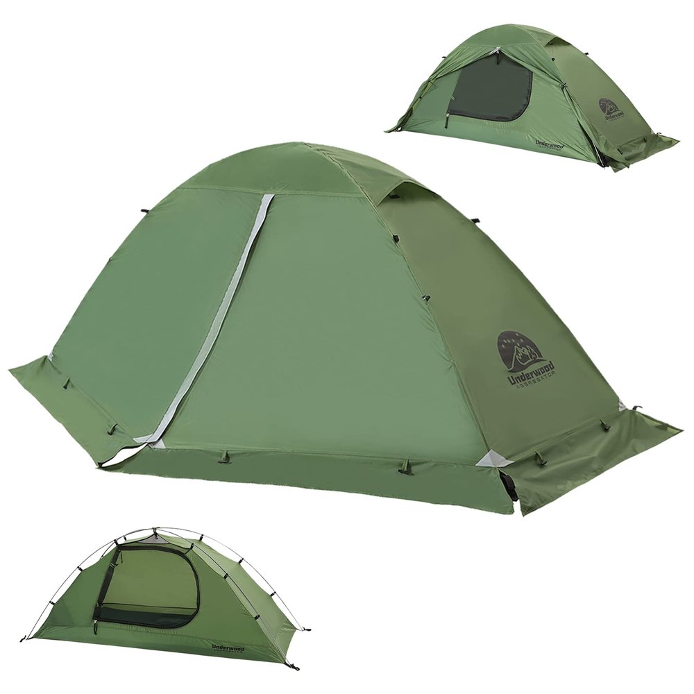 1-Person Backpacking Tent for 4-Season - Winter Waterproof Tent for One Person, Lightweight Camping Gear for Backpacking, Easy Set Up Cold Weather Essentials by Underwood Aggregator