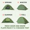 1-Person Backpacking Tent for 4-Season - Winter Waterproof Tent for One Person, Lightweight Camping Gear for Backpacking, Easy Set Up Cold Weather Essentials by Underwood Aggregator view 2