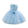 Loloda Baby Girls Pageant Snowflake Bowknot Princess Dresses Toddler Formal Christmas Party Dress Sky Blue 4-5 Years view 2