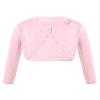 Jhaoyu Kids Girls Knit Long Sleeve One Button Bolero Shrugs Cardigan Sweater Cover-Up for Wedding Party Casual Dress Pink 13 Years view 1