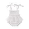 Beach Newborn Solid One-Piece Swimsuit Strap Swimwear Bathing Bow Baby Girls Girls Little Girl (White, 6-12 Months) view 1
