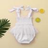 Beach Newborn Solid One-Piece Swimsuit Strap Swimwear Bathing Bow Baby Girls Girls Little Girl (White, 6-12 Months) view 3