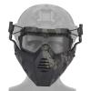 Tactical Fast Helmet Mount Mask with Detachable Goggles Outdoor Airsoft Paintball Shooting Sports Gear view 1