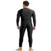 Sywiyi Men's Long Sleeve Zipper Bodysuit High Neck One Piece Unisex Adult Spandex Unitard Dancewear Black X-Large view 4