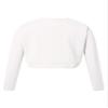 Jhaoyu Kids Girls Knit Long Sleeve One Button Bolero Shrugs Cardigan Sweater Cover-Up for Wedding Party Casual Dress White 8 Years view 2