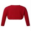 Jhaoyu Kids Girls Knit Long Sleeve One Button Bolero Shrugs Cardigan Sweater Cover-Up for Wedding Party Casual Dress Red 8 Years view 2
