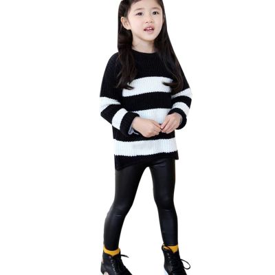 Children Trousers Leggings Kids Classic Baby Girls Elastic Pencil Pants Soft and Winter Clothed for (Black, 3-4 Years)