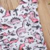 Bathing Beach Dinosaur One-Piece Girls Print Toddler Baby Swimwear Ruffles Kids Girls Bathing Suits (Pink, 4-5 Years) view 4