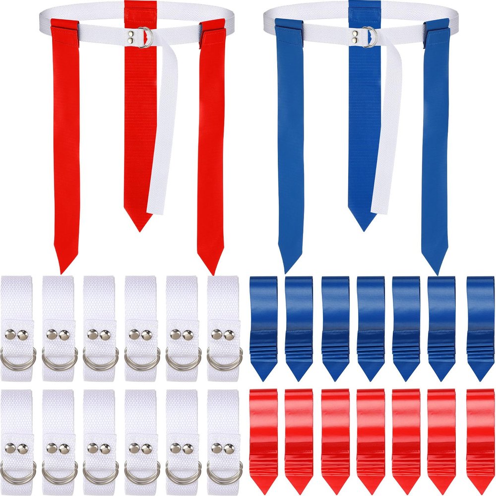 Macarrie 24 Player Flag Football Belts Set, Adjustable Training Equipment