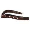 Exion Curved Crystal Browband for Horses  Soft Padded Bling English Bridle Brow Band | Dressage, Show, Jumping | Black, Brown | Cob, Full, Warmblood | Red, Black & Clear Crystal Browband for Horses view 3