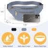 3 Pcs Waterproof Fanny Packs for Women and Men Waist Pack with Adjustable Strap Waist Pouch for Sports Running Exercise Walking Travel (Black, Blue, Yellow) view 2