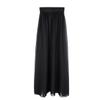 Sywiyi Women's Beach Sarong Pareo Elastic Waistband Sheer Chiffon Split Long Skirt Swimwear Cover Up Black Medium view 4