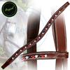 Exion Curved Crystal Browband for Horses  Soft Padded Bling English Bridle Brow Band | Dressage, Show, Jumping | Black, Brown | Cob, Full, Warmblood | Red, Black & Clear Crystal Browband for Horses view 2