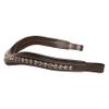 Exion Curved Crystal Browband for Horses  Soft Padded Bling English Bridle Brow Band | Dressage, Show, Jumping | Black, Brown, Oak | Cob, Full, Warmblood | Clear Grey Crystals Browband for Horses view 1