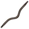Exion Curved Crystal Browband for Horses  Soft Padded Bling English Bridle Brow Band | Dressage, Show, Jumping | Black, Brown, Oak | Cob, Full, Warmblood | Clear Grey Crystals Browband for Horses view 3