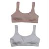 Hanes Girl's 2 Pack Pointelle Square Neck Crop, Rosy/White, X-Large view 1