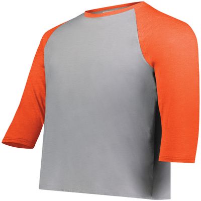 Youth Gameday Vintage 3/4 Tee Grey Heather/Orange Heather L