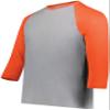 Youth Gameday Vintage 3/4 Tee Grey Heather/Orange Heather L view 1