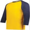 Youth Gameday Vintage 3/4 Tee Gold Heather/Navy Heather M view 1