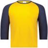 Youth Gameday Vintage 3/4 Tee Gold Heather/Navy Heather M view 2