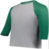Youth Gameday Vintage 3/4 Tee Grey Heather/Kelly Heather S view 1