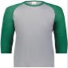 Youth Gameday Vintage 3/4 Tee Grey Heather/Kelly Heather S view 2