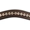 Exion Horse Browband for English Bridle | Curved Shape Padded Equestrian Browband for Show & Dressage | White Crystal Browband for Horses view 3
