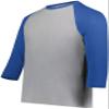 Youth Gameday Vintage 3/4 Tee Grey Heather/Royal Heather L view 1