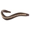 Exion Horse Browband For English Bridle | Curved Shape Padded Equestrian Browband For Show & Dressage | White Crystal Browband For Horses view 3