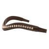 Exion Horse Browband For English Bridle | Curved Shape Padded Equestrian Browband For Show & Dressage | White Crystal Browband For Horses view 2